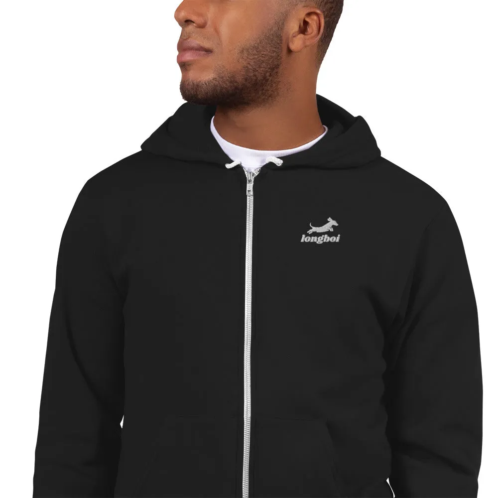 Men's Embroidered Logo Zip Hoodie