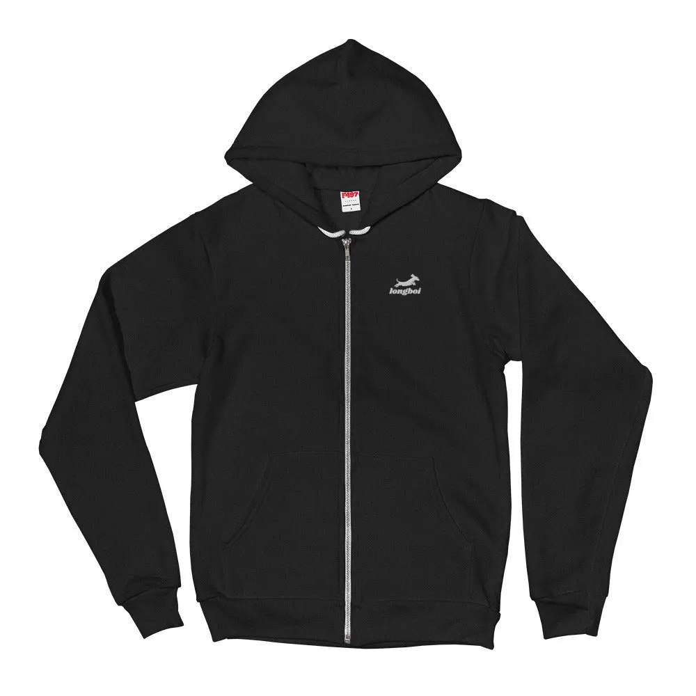 Men's Embroidered Logo Zip Hoodie