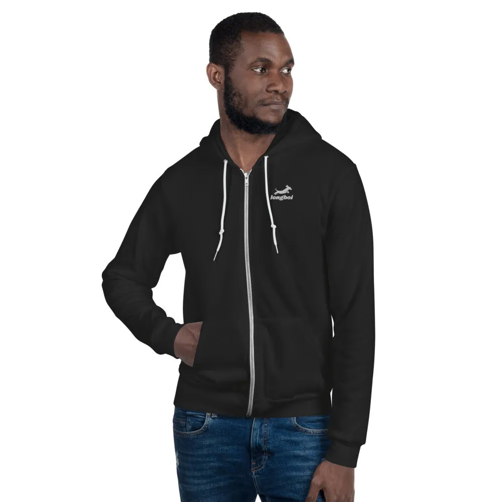 Men's Embroidered Logo Zip Hoodie