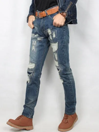 Men's Jeans Hole Straight Vogue