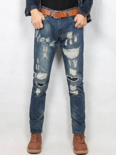 Men's Jeans Hole Straight Vogue