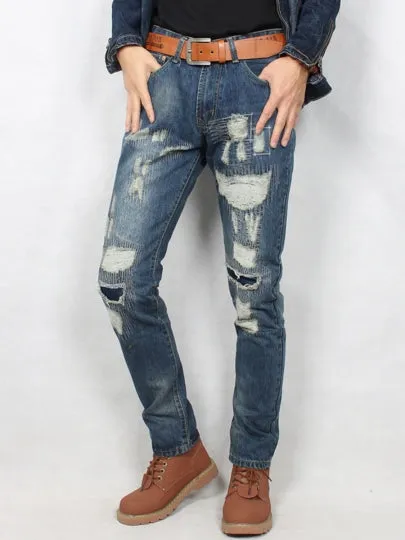 Men's Jeans Hole Straight Vogue