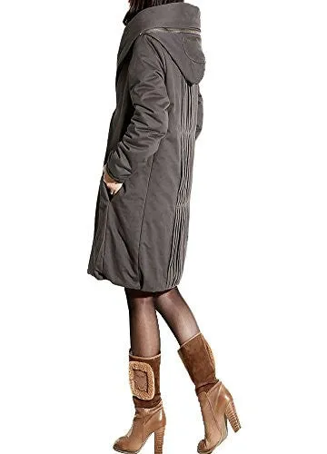 Minibee Women's Winter Outwear Hoodie Coat Gray M