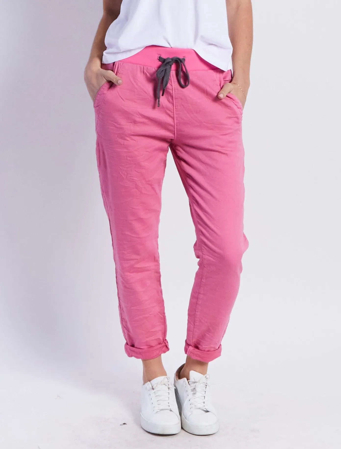 Monaco Riley Denim Jogger - Pink Wash