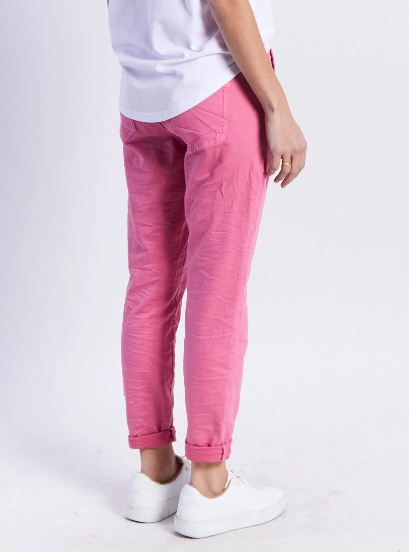 Monaco Riley Denim Jogger - Pink Wash