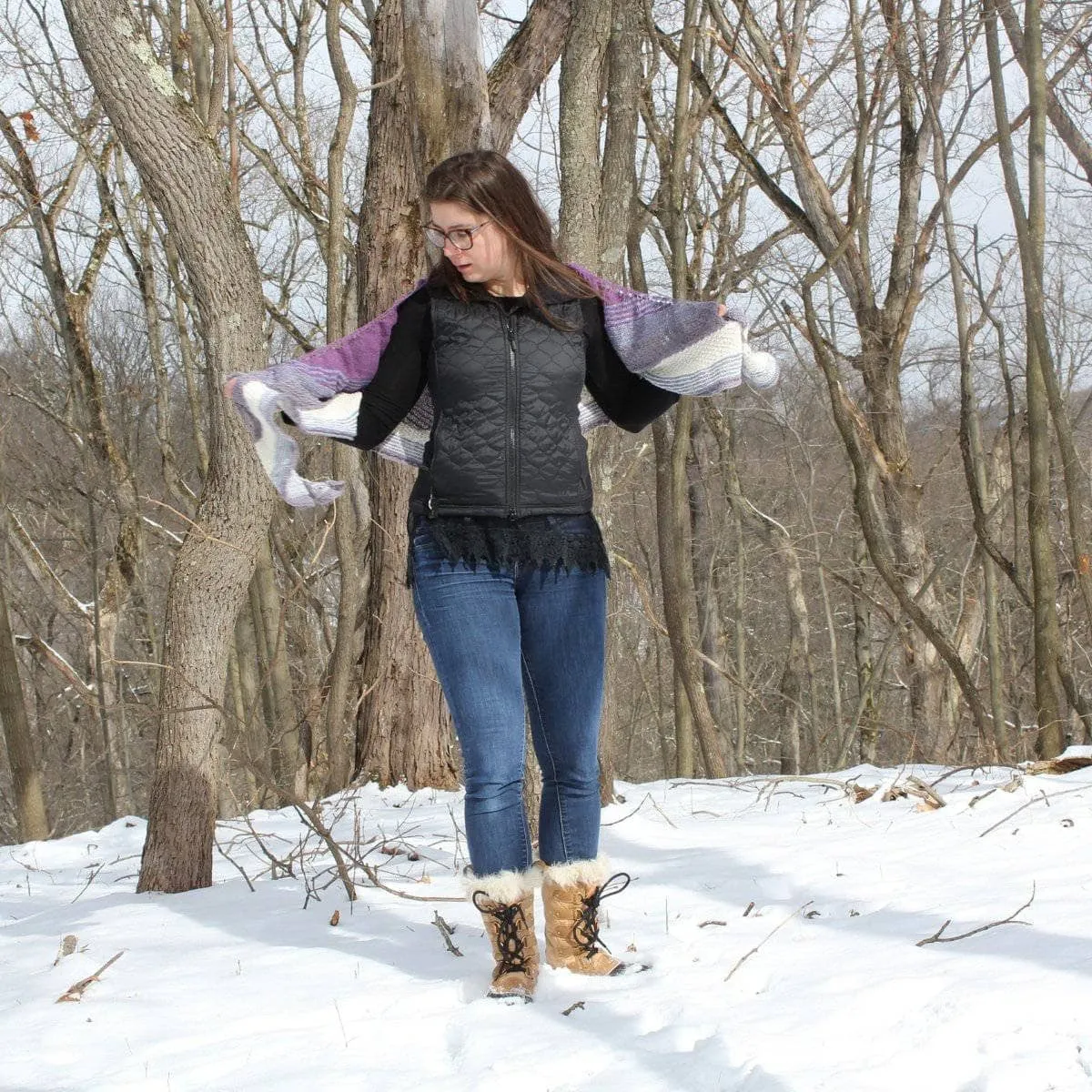 Moonbeam Crescent Shawl Knitting Kit