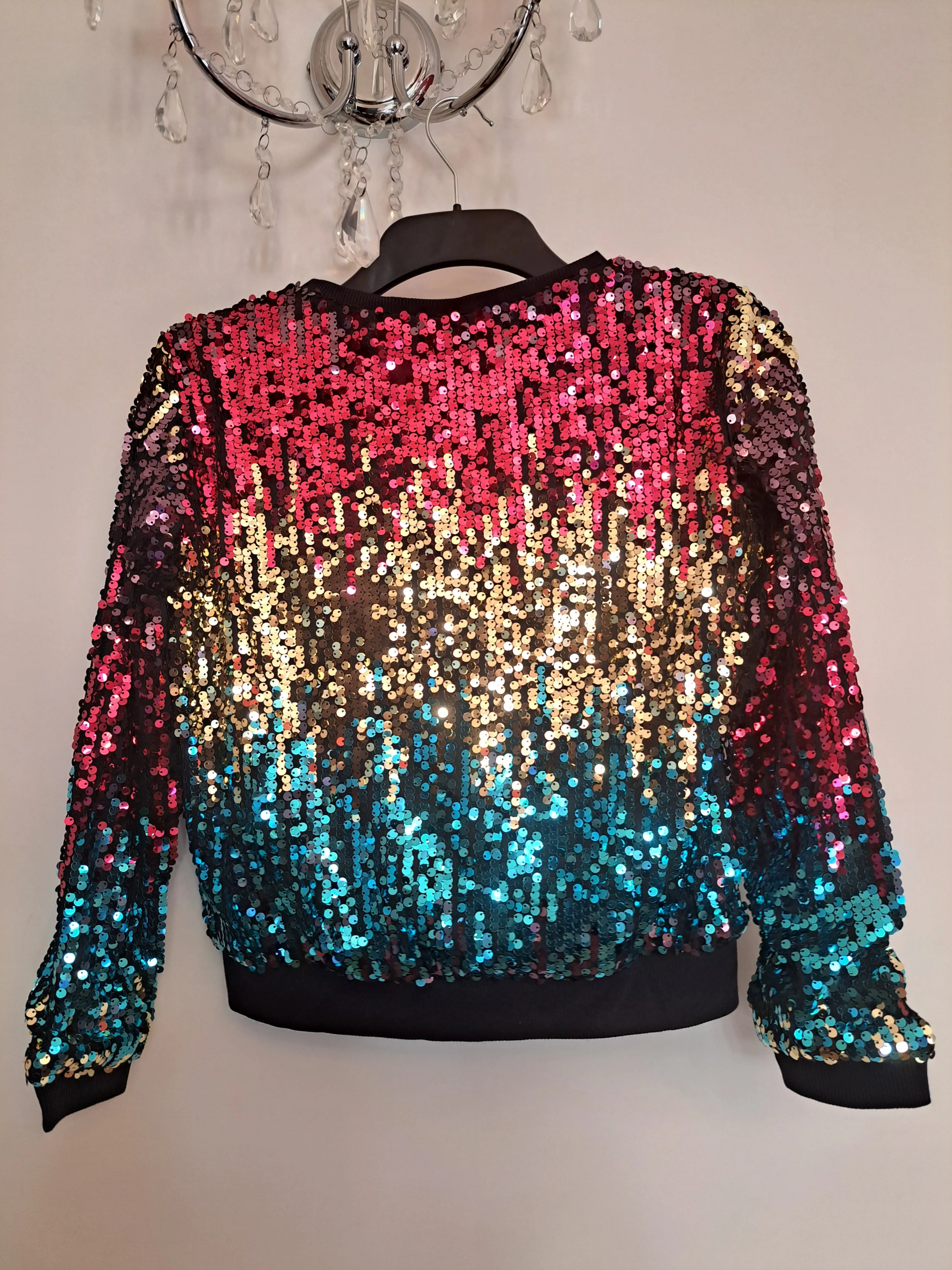 Multi Coloured Sequin Disco Jacket