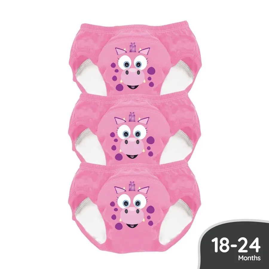 My Little Training Pants (Pack of 3) - Pink Dragon