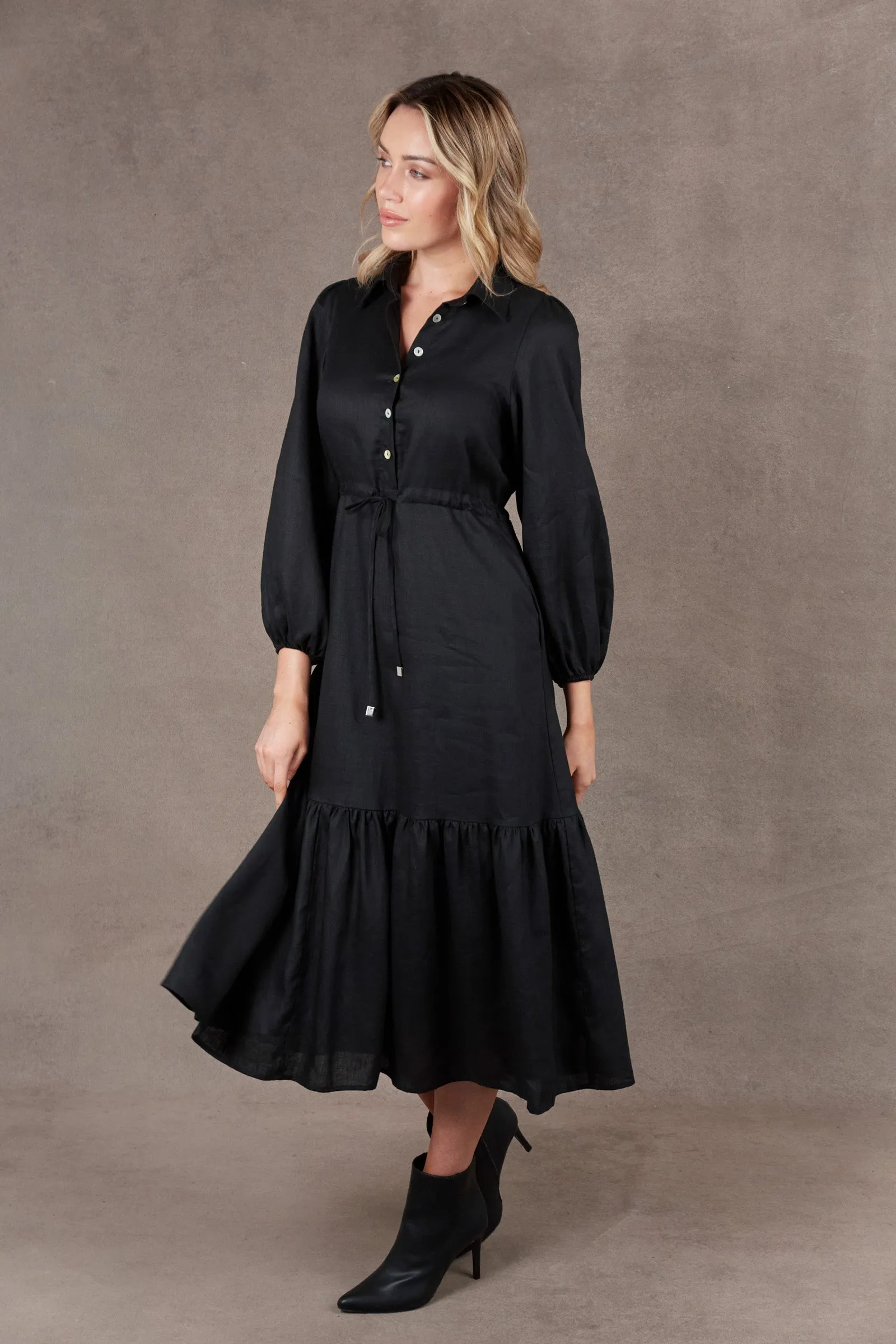 Nama Shirt Dress - Ebony