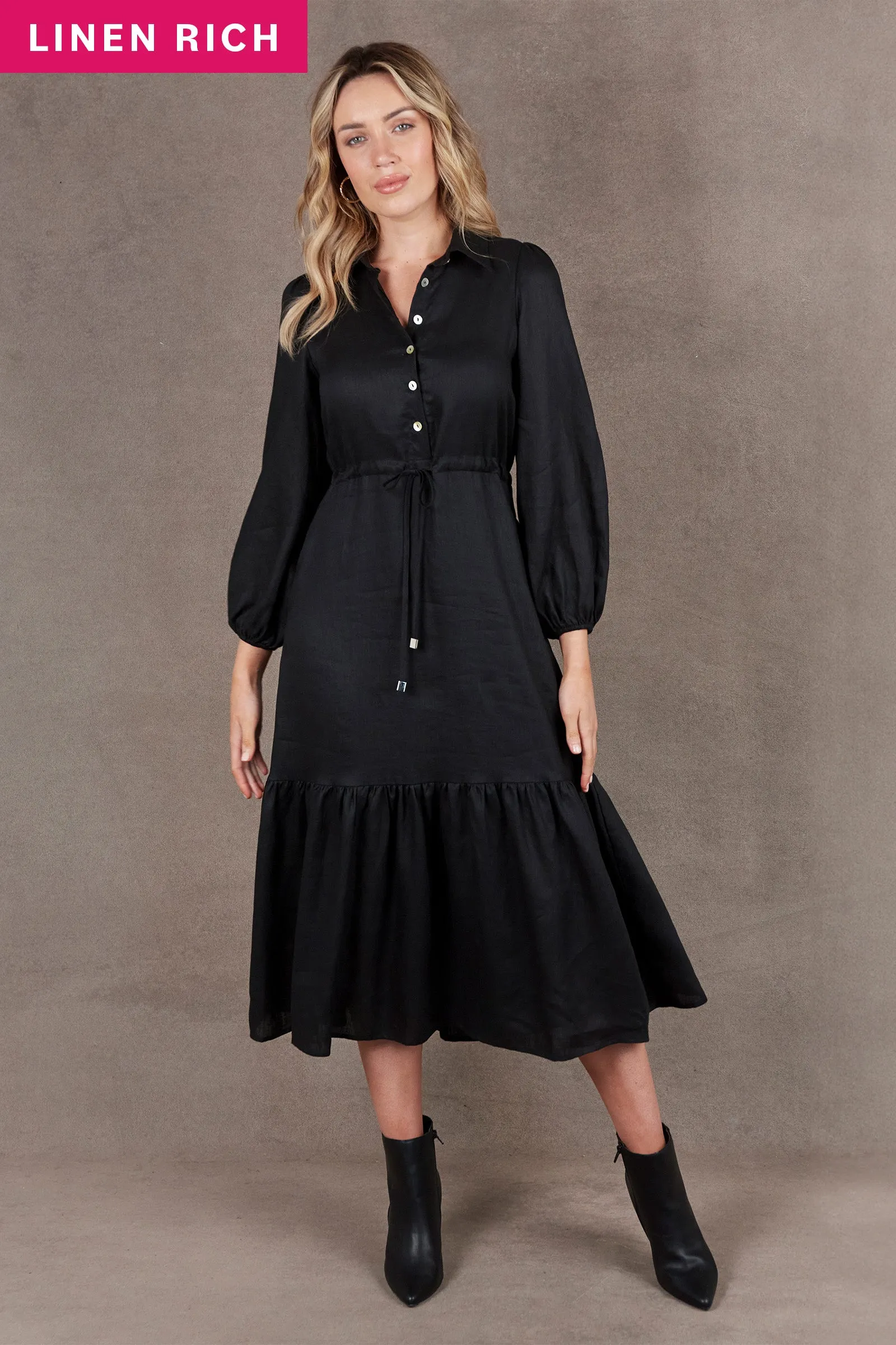 Nama Shirt Dress - Ebony