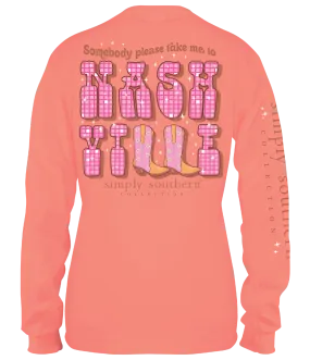 Nashville Peach Long Sleeve Simply Southern