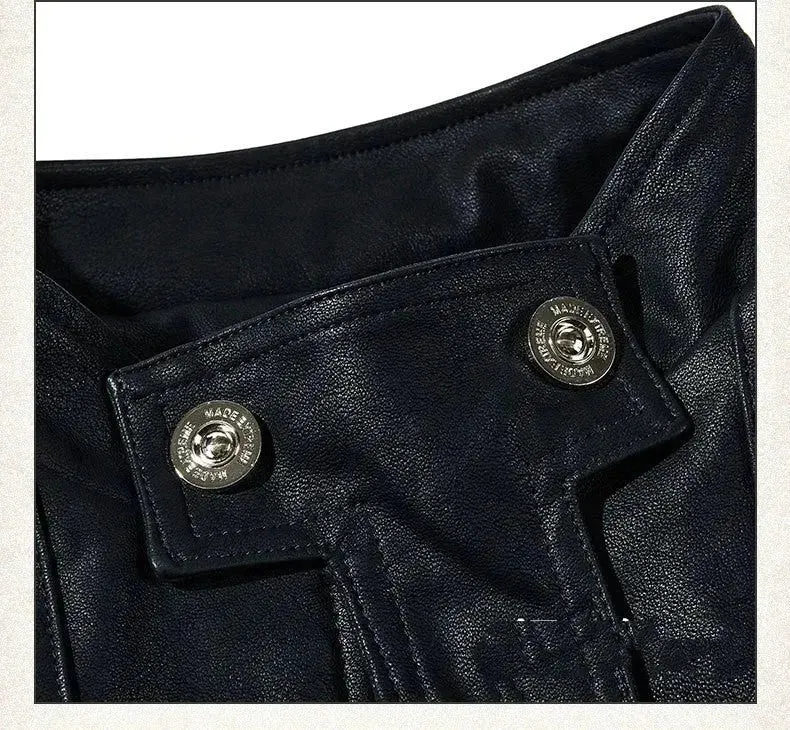 New Trendy Fashionable Zip up Leather Jacket men