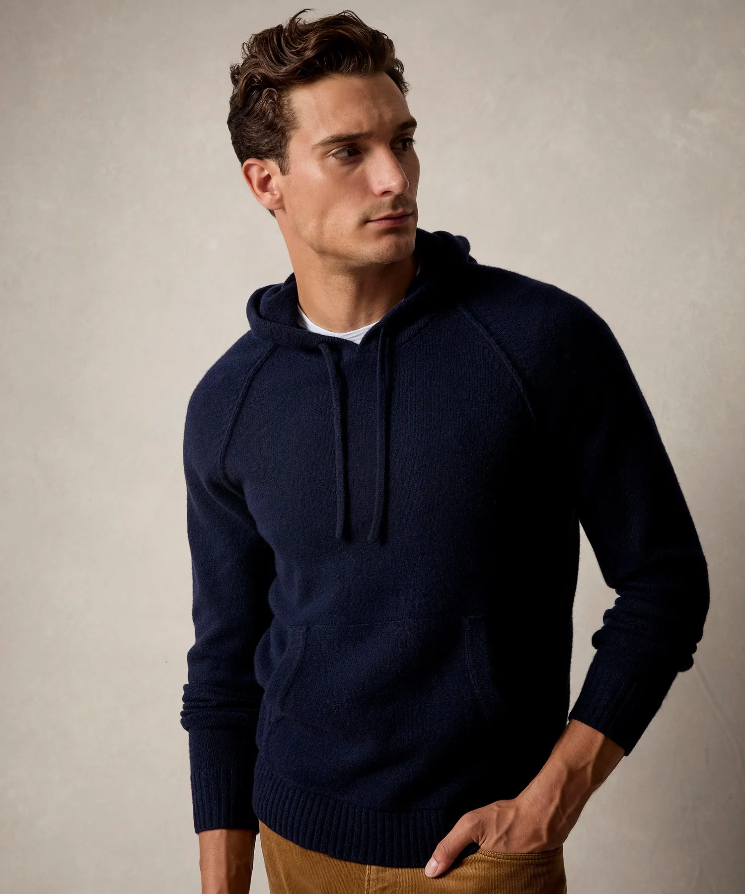 Nomad Cashmere Hoodie in Navy