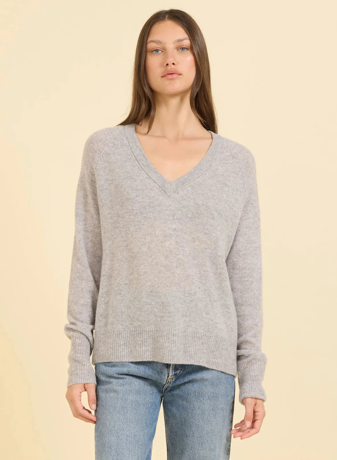 One Grey Day Sloane Cashmere v neck