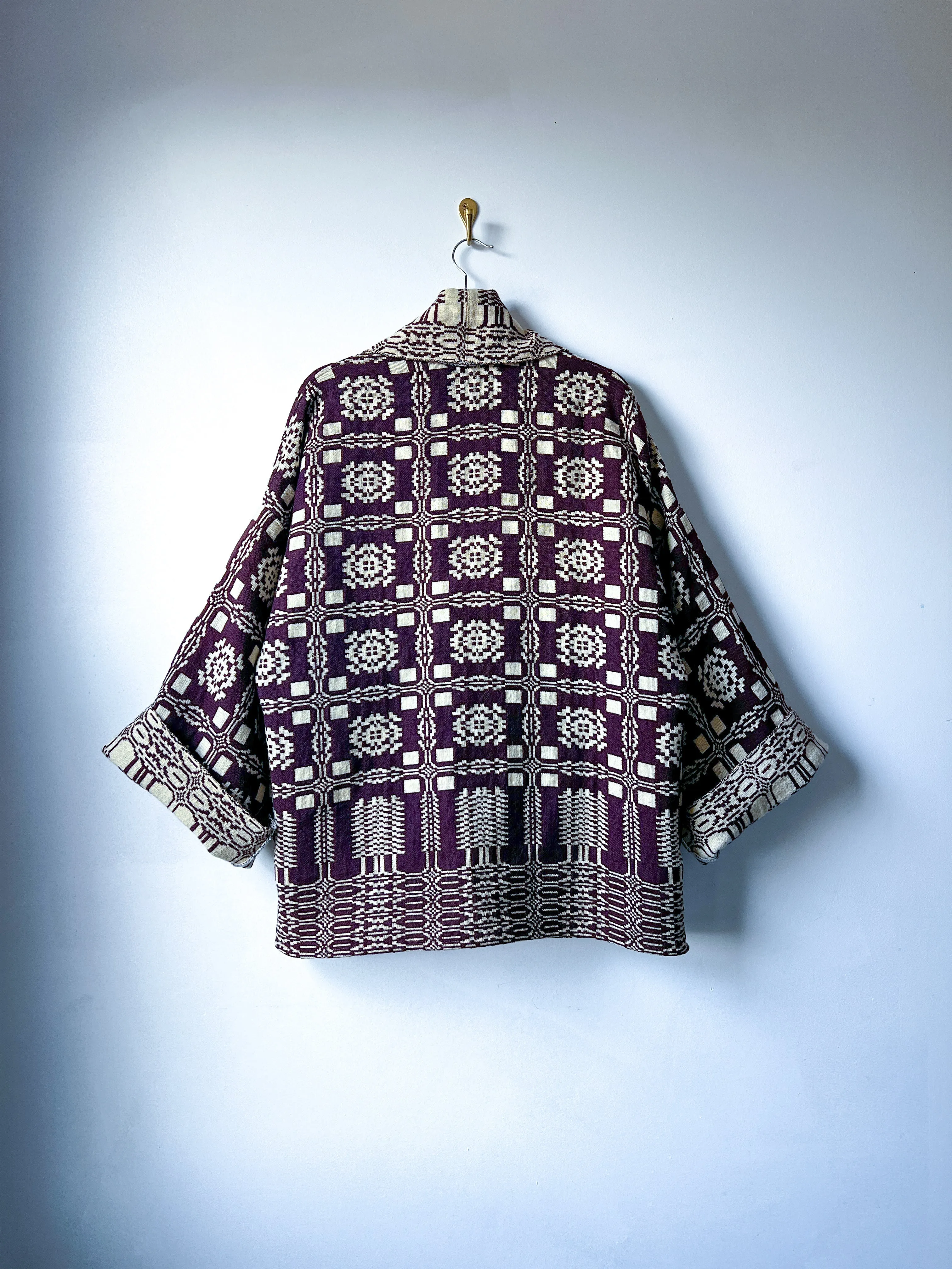 One-of-a-Kind: The Goodwin Guild Woven Coverlet Cocoon Coat (flexible sizing)