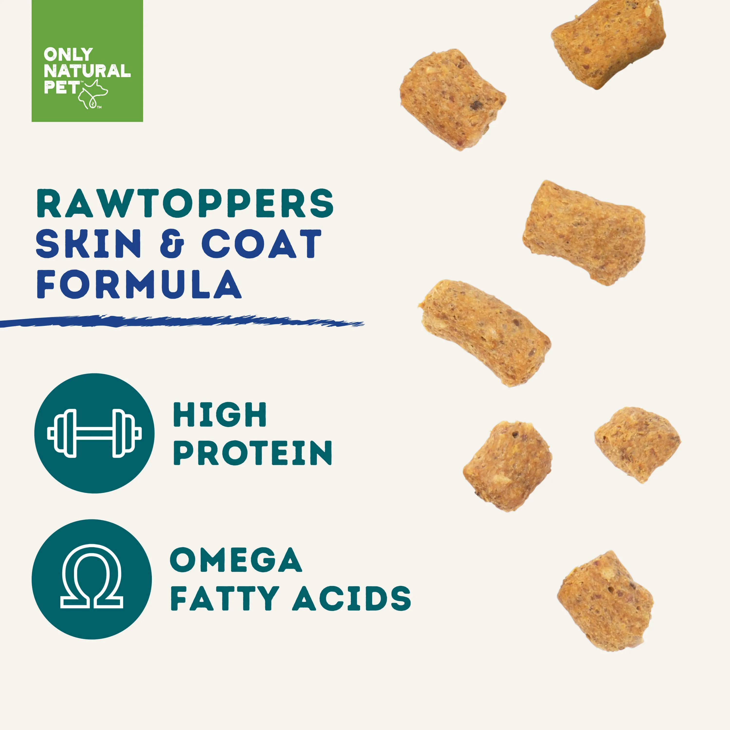 Only Natural Pet Raw Toppers Skin   Coat Formula Dog Food Topper