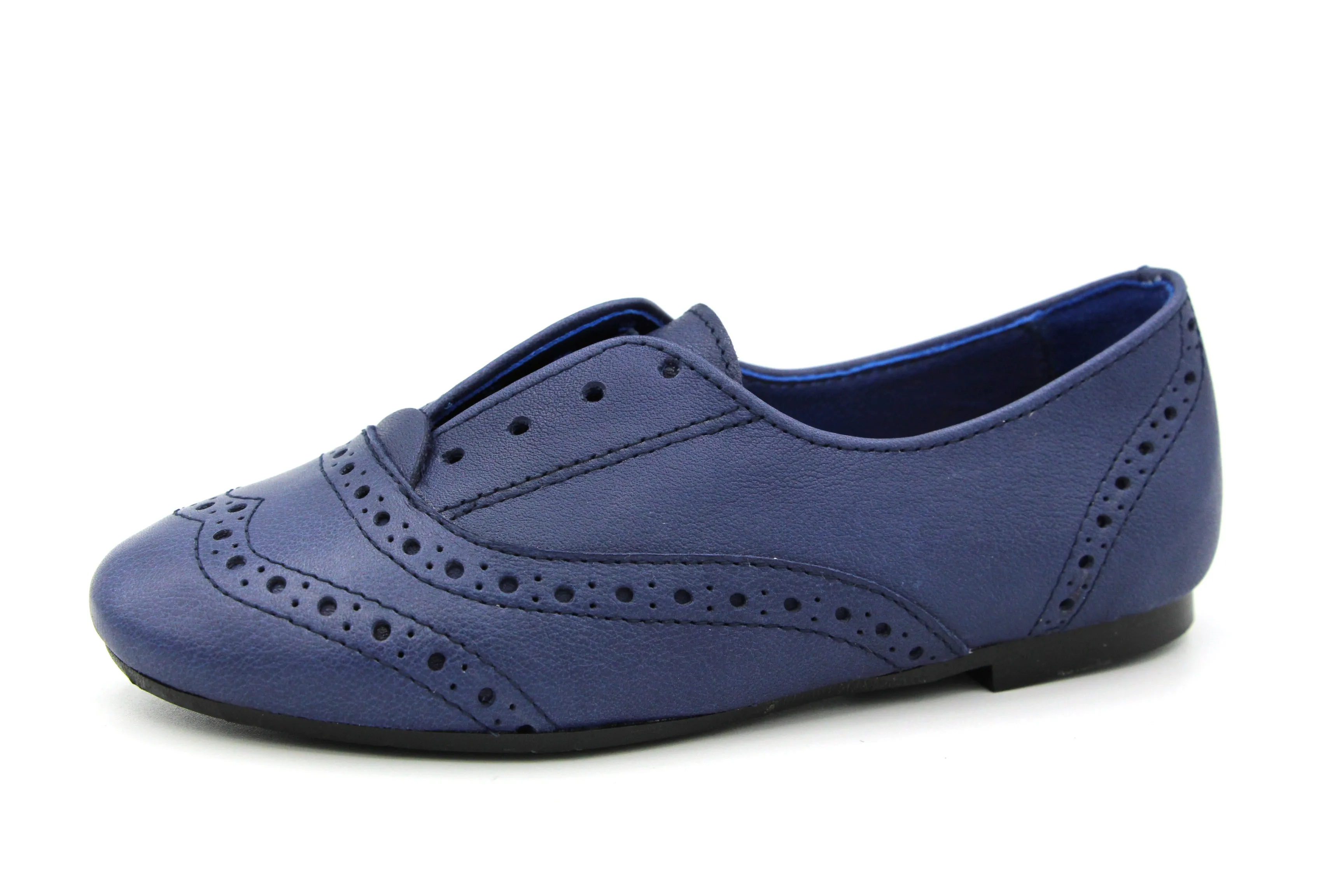 Papanatas  Royal Blue Wingtip No Lace Slip On 6710Y