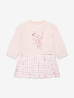 Patachou Baby Girls Rabbit Sweater Dress in Pink