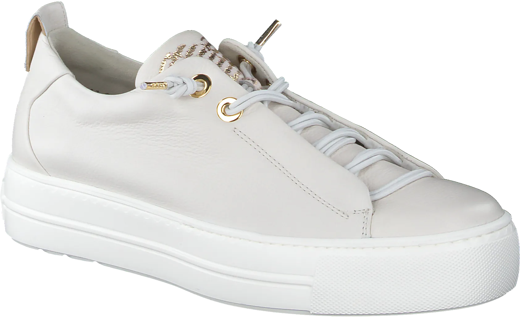 PAUL GREEN Ivory Leather Trainers 5017