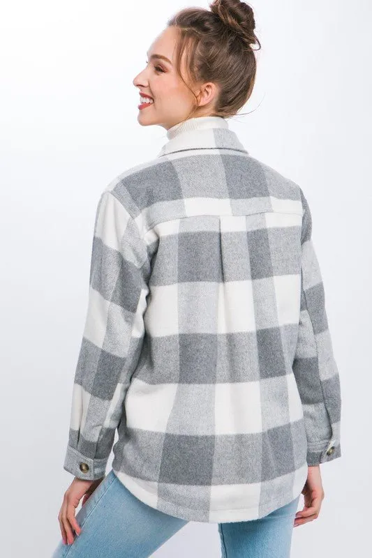 Plaid Button Down Shacket