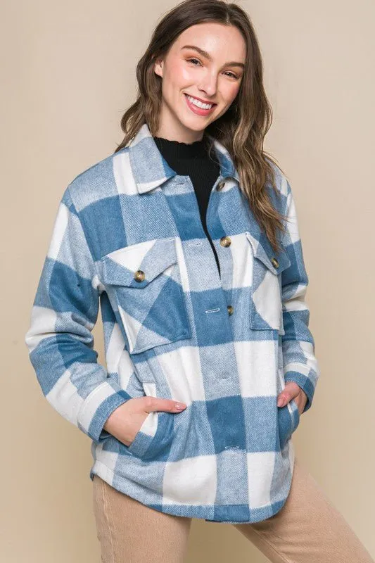 Plaid Button Down Shacket