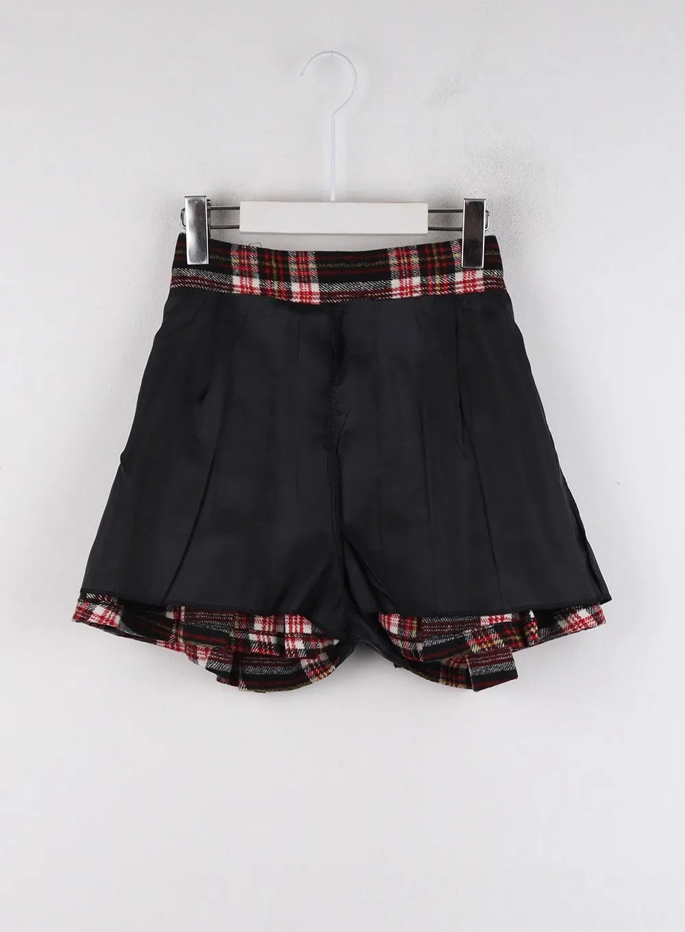 Pleated Check Mini Skirt ID315