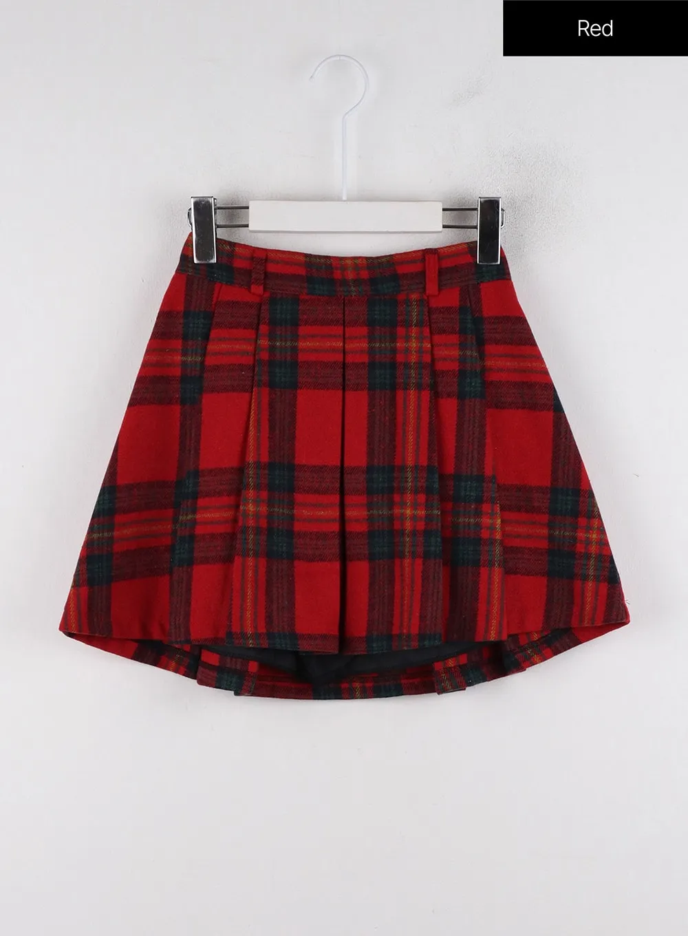 Pleated Check Mini Skirt ID315