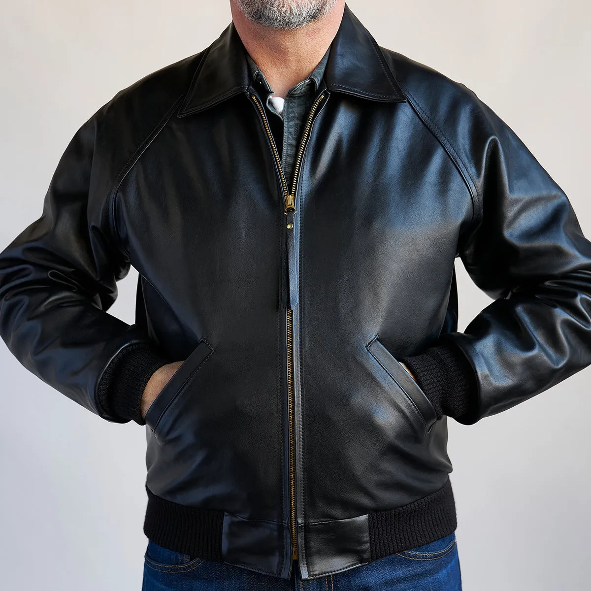 Raglan Horsehide No. 410 | Black/Olive x 16