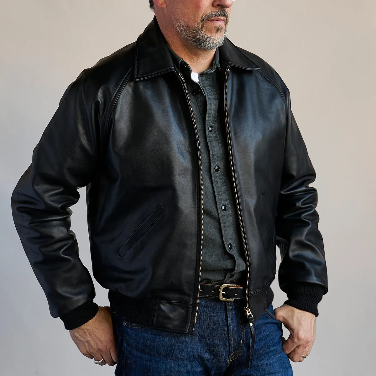 Raglan Horsehide No. 410 | Black/Olive x 16