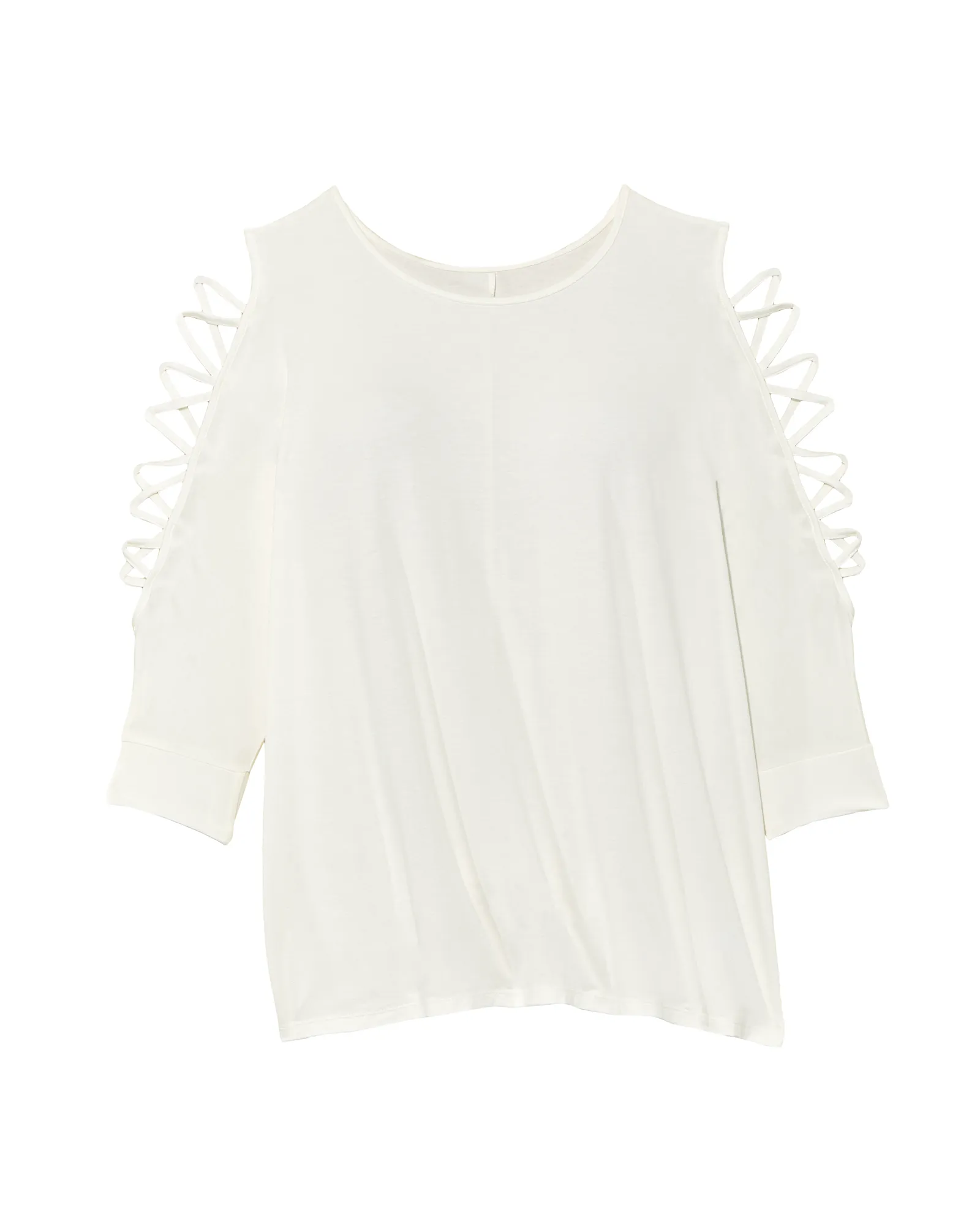 Risa Lace Up Tee | White