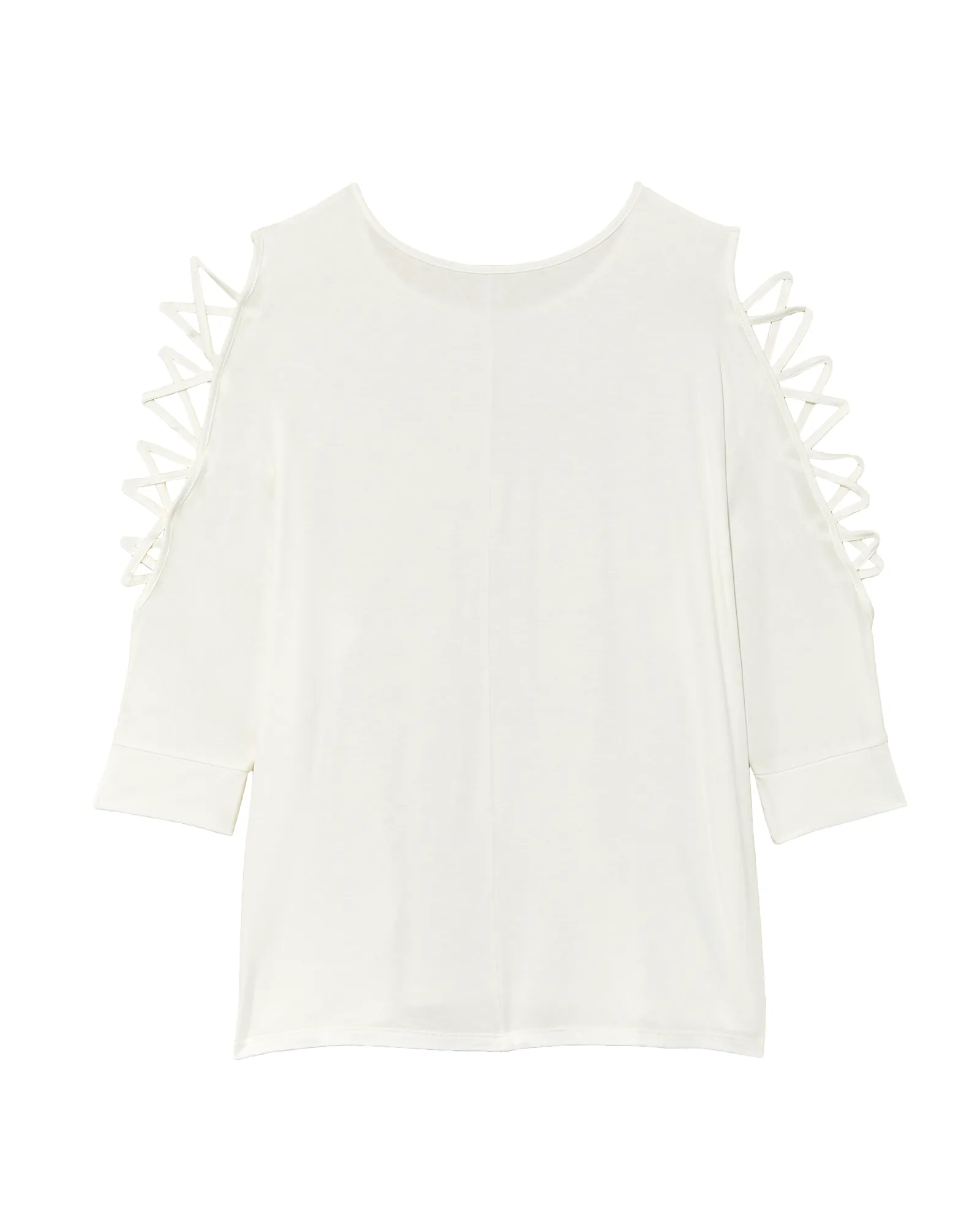 Risa Lace Up Tee | White