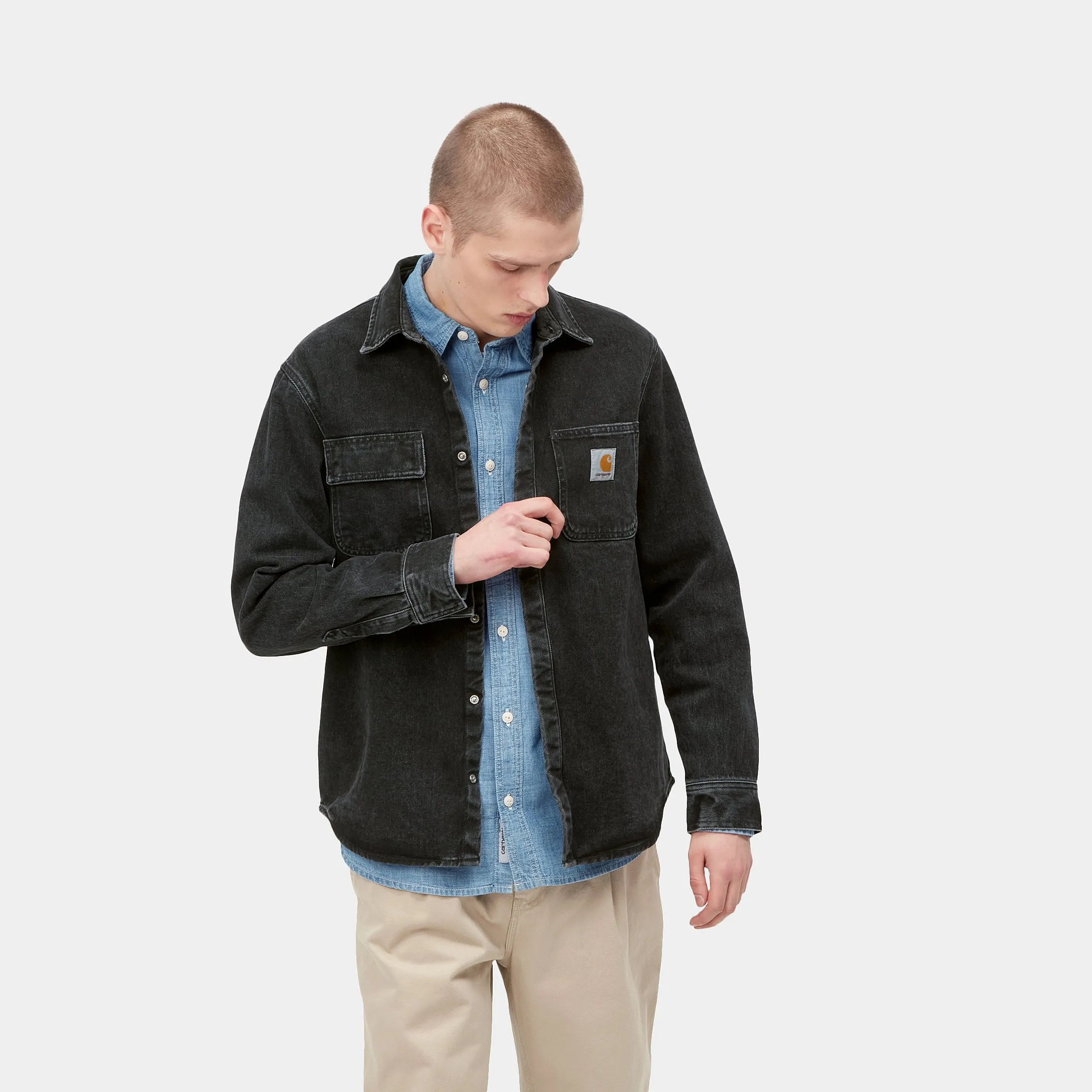 Salinac Shirt Jacket - Black Stone Washed