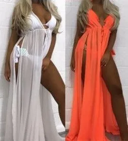 Sexy White Maxi Dress Beach Coverup