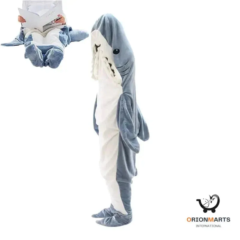 Shark Blanket Pajamas for Children and Adults