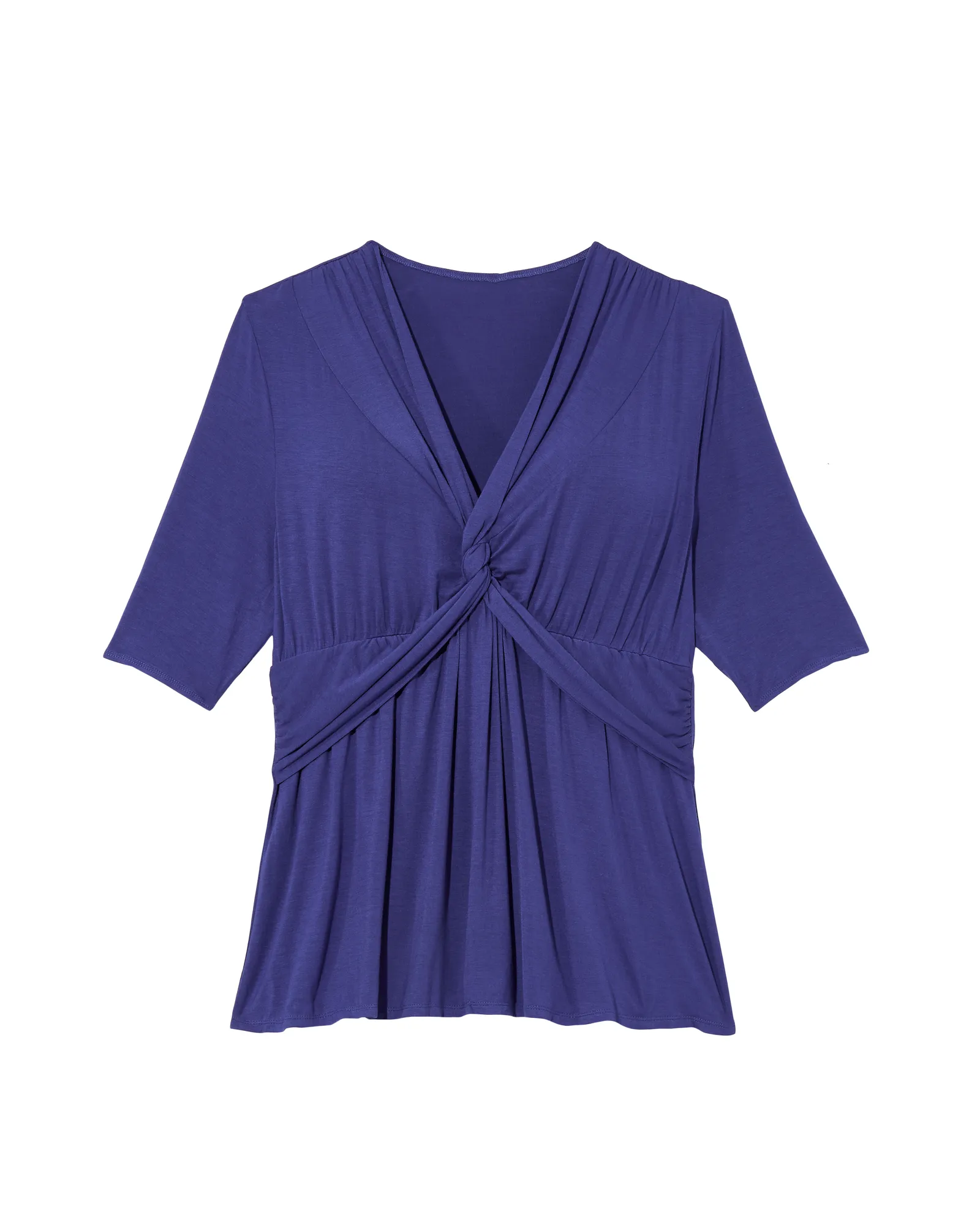 Simone Knit Jersey Twist Top | Royal Blue