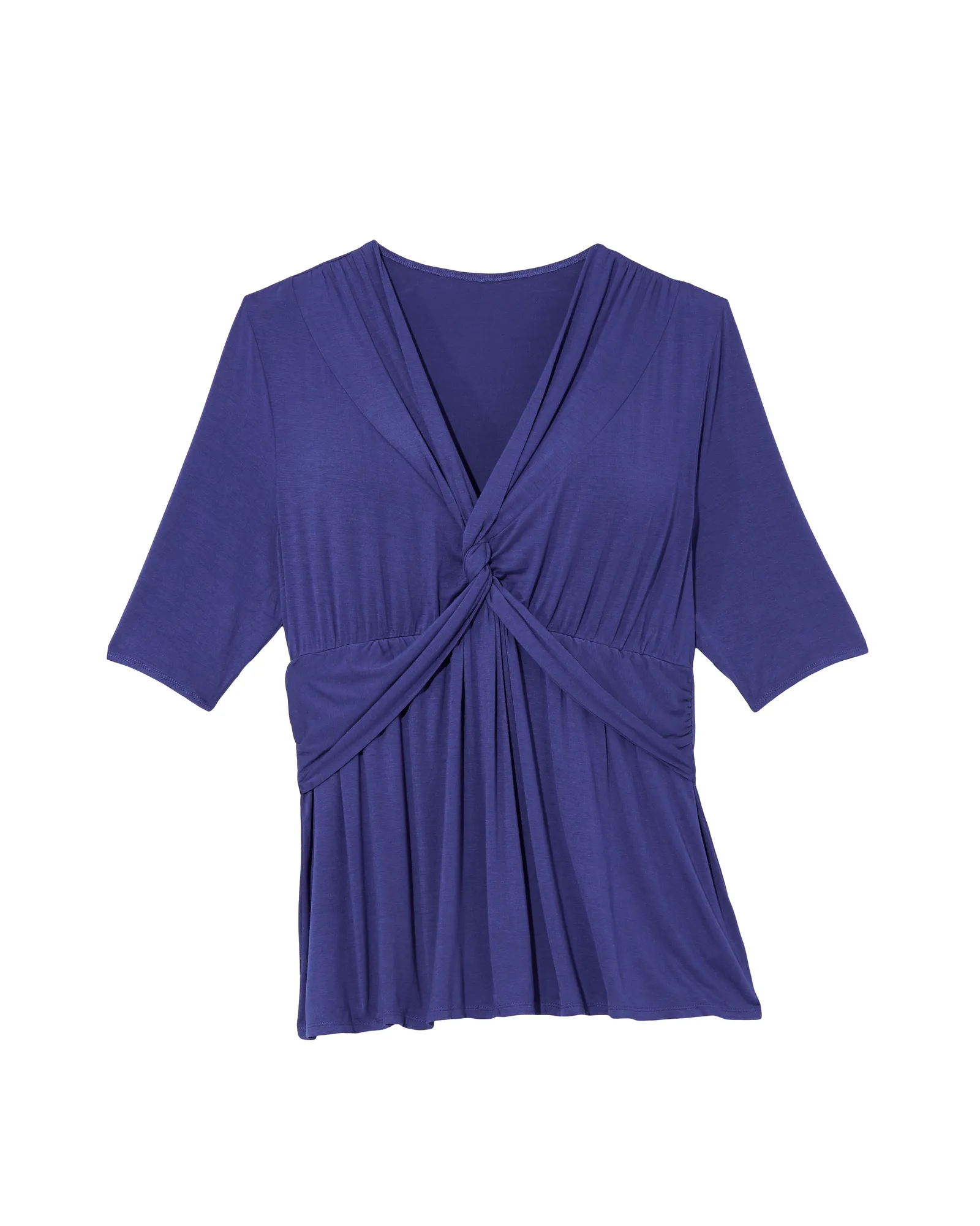 Simone Knit Jersey Twist Top | Royal Blue