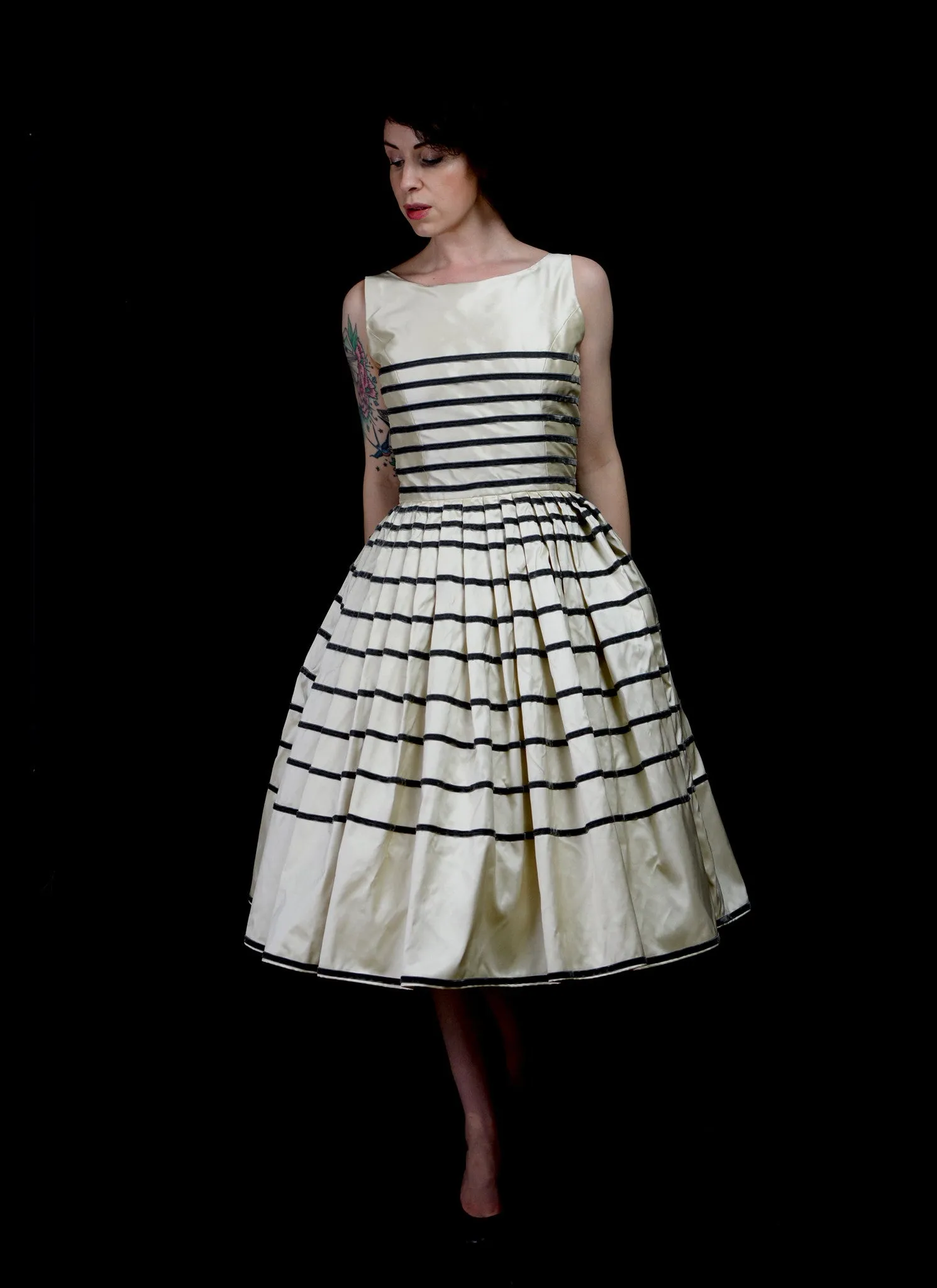 Sindi Stripe Silk Dress