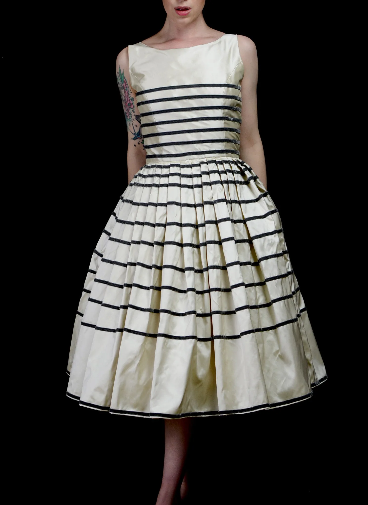 Sindi Stripe Silk Dress