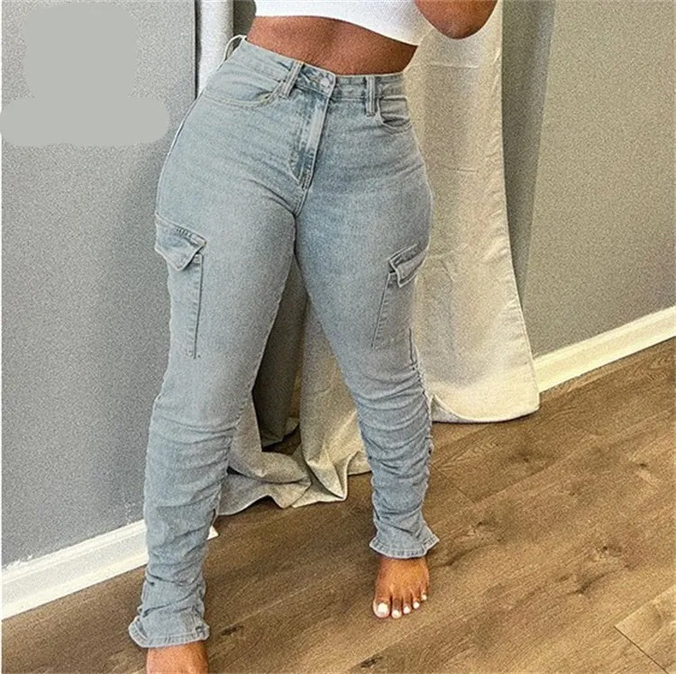 Slay in Stacks Denim Loungewear Pants