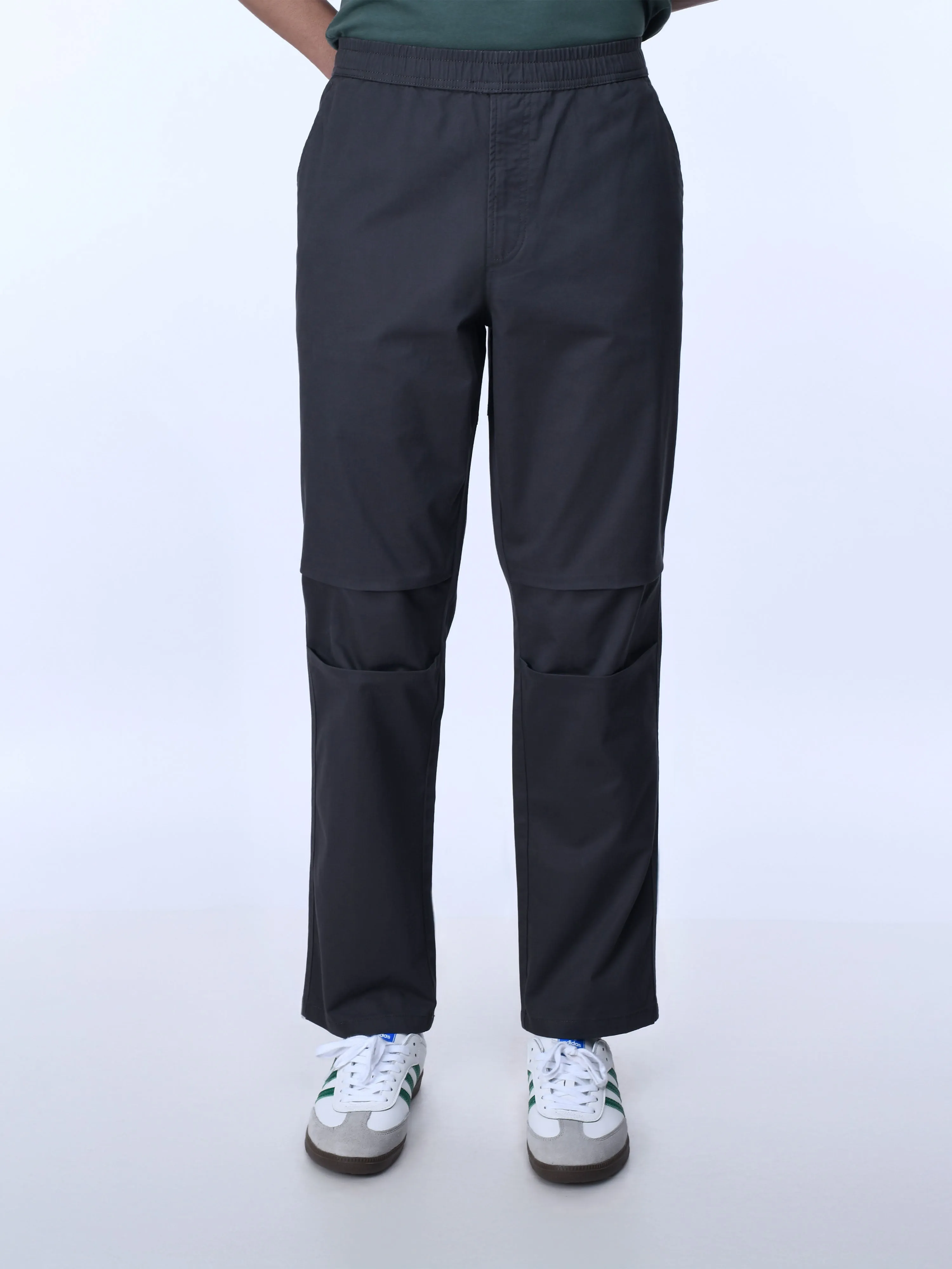 Soft Cotton Relaxed Dark Grey Flexiwaist Pants