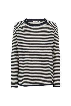 Soya Mini Stripe - Navy/Whisper White