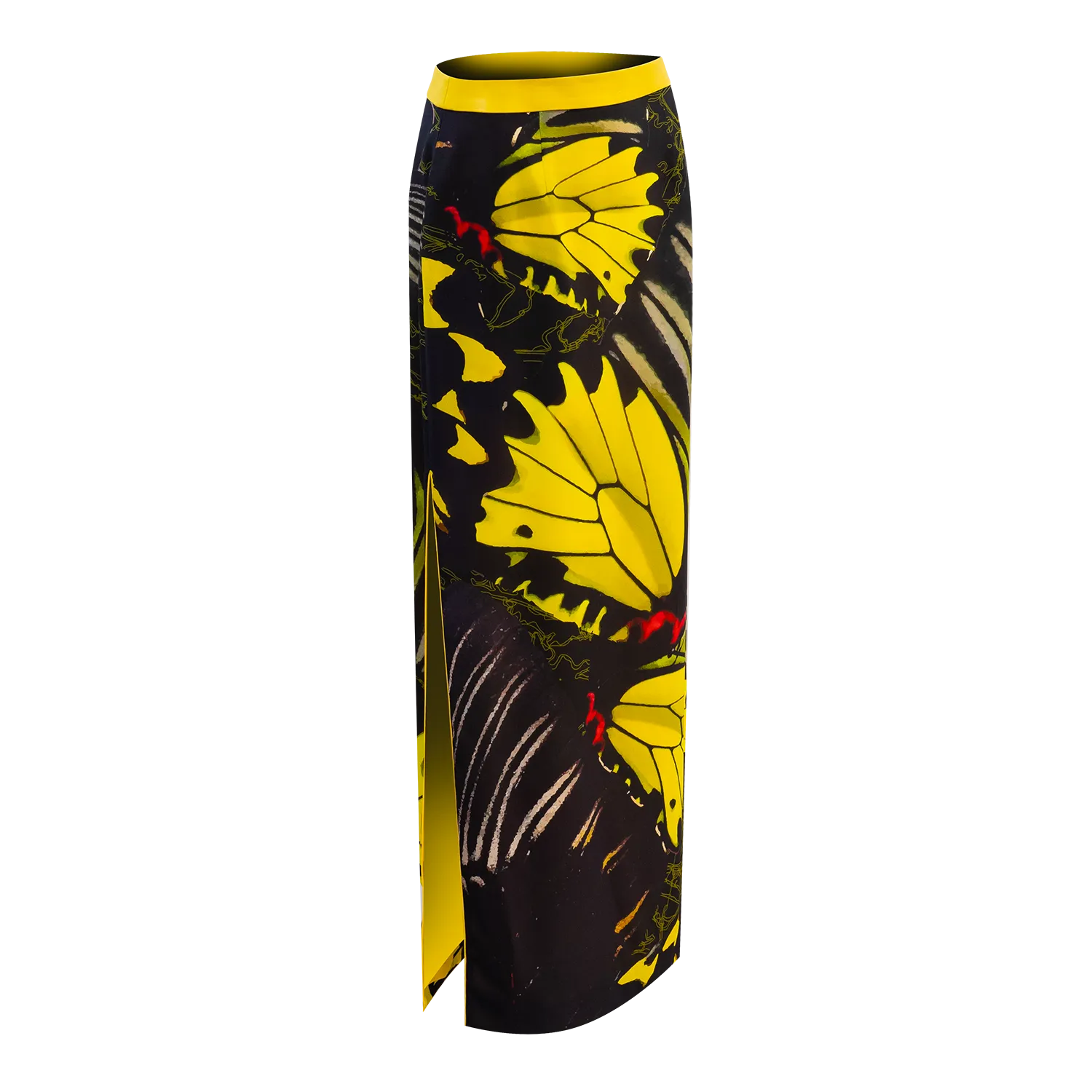 SPARKLE BY KAREN CHAN x Fung Yuen Butterfly Reserve【GOLDEN BIRDWING】100% Silk Cheongsam Maxi Skirt (金裳鳳蝶)