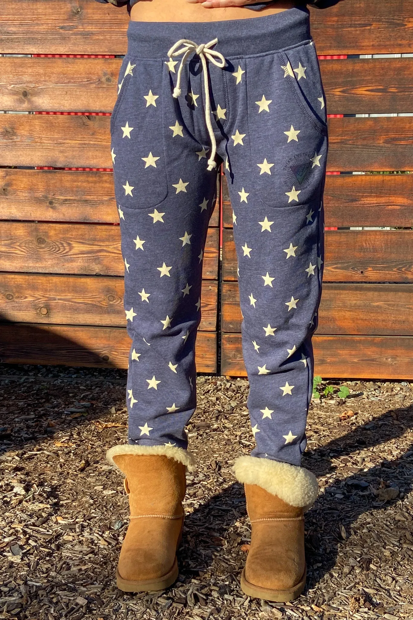 Star Fleece Jogger with Diamond Crystal Logo