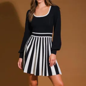 Sweet Chaos Sweater Striped Mini Dress