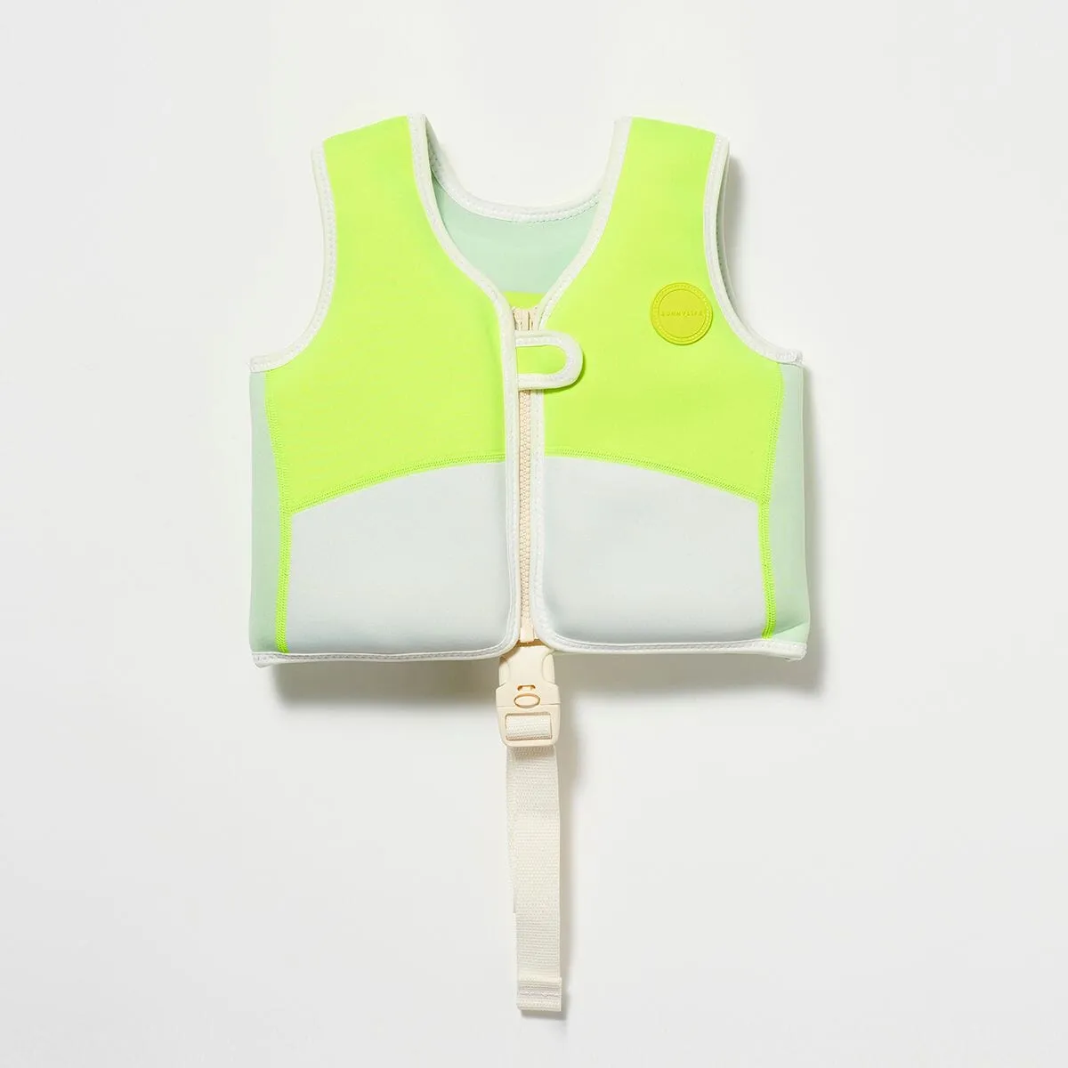 Swim Vest 1-2 Shark Tribe Blue Neon Citrus