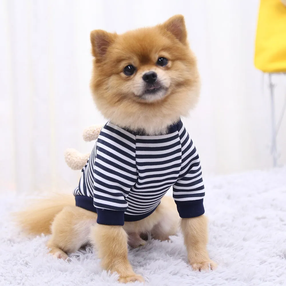 Teddy Bear on My Back Dog Pet Clothes Warm Fleece Puppy Hoodie Coat Winter