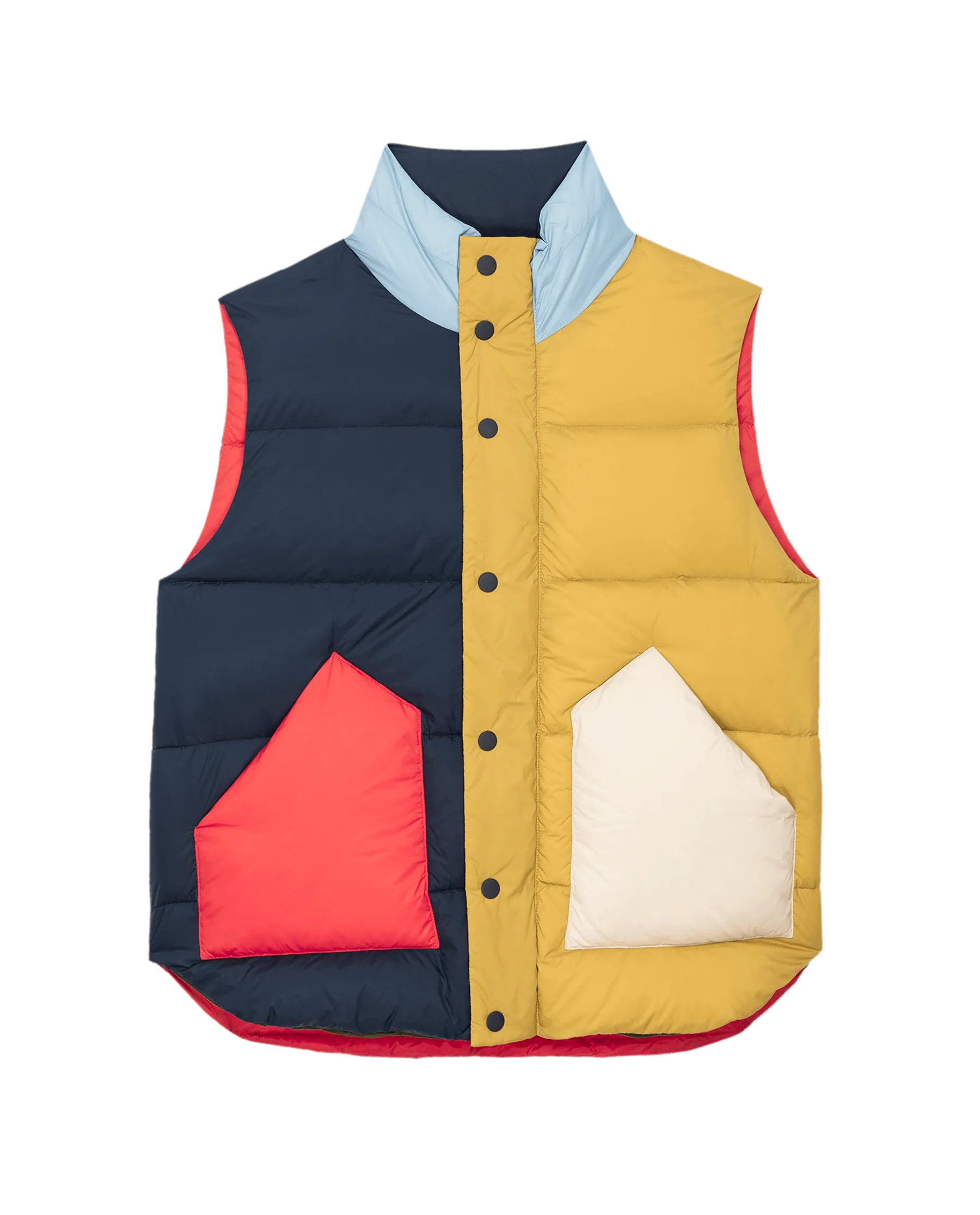 The Down Polar Vest. -- Appalachian Colorblock