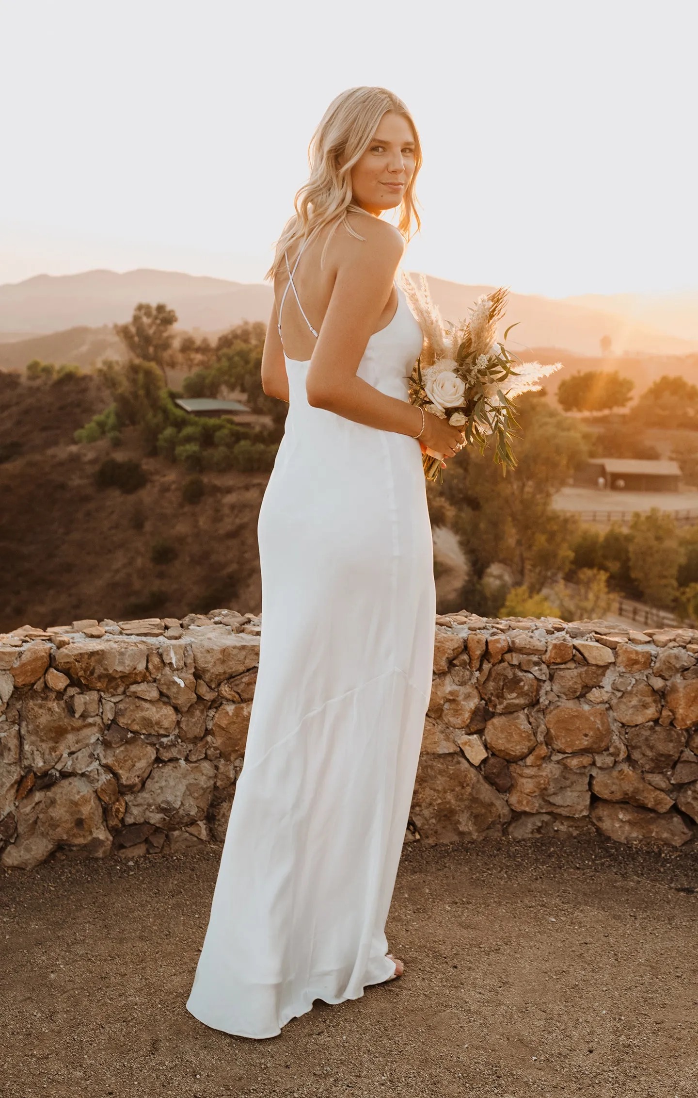 Tuscany Maxi Slip Dress ~ Ivory Luxe Satin