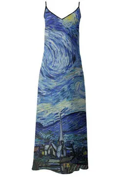 Van Gogh Starry Nights Slip Dress