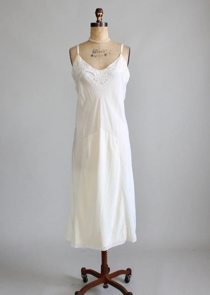 Vintage 1930s Tulane Crepe Gartiere Slip